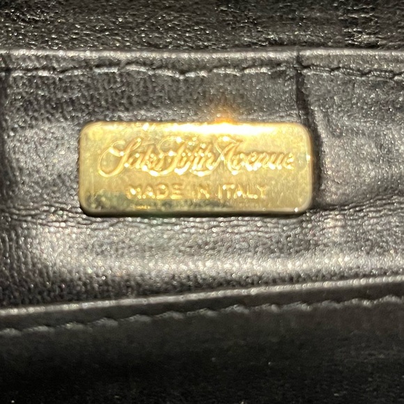 SAKS FIFTH AVENUE made in Italy black clutch - Picture 4 of 5
